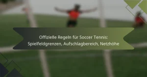 Offizielle Regeln für Soccer Tennis: Spielfeldgrenzen, Aufschlagbereich, Netzhöhe